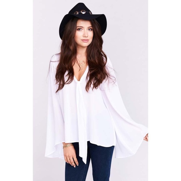 Show Me Your MuMu Tops - 🎉4/$20 Show Me Your MuMu Brynn Blouse Bell Sleeve Tie Neck